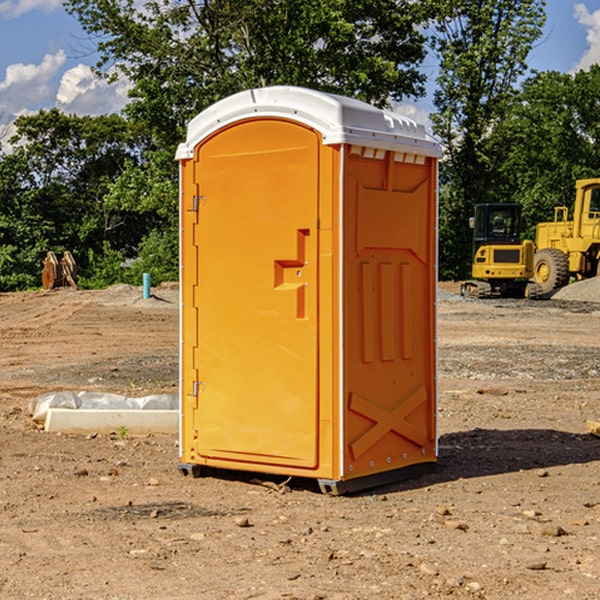 how often are the porta potties cleaned and serviced during a rental period in Reydell Arkansas